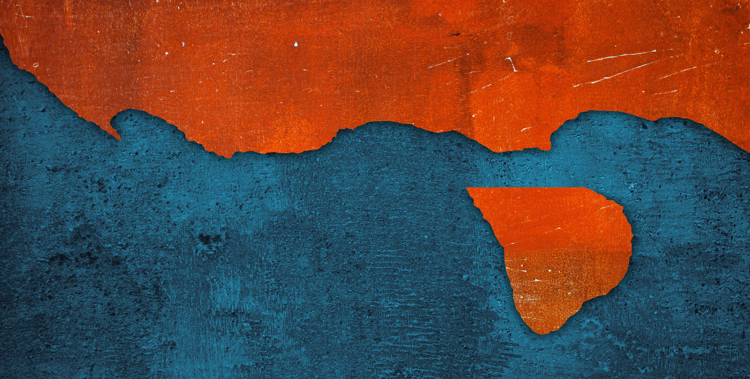 Red Textured Background in Grunge Style